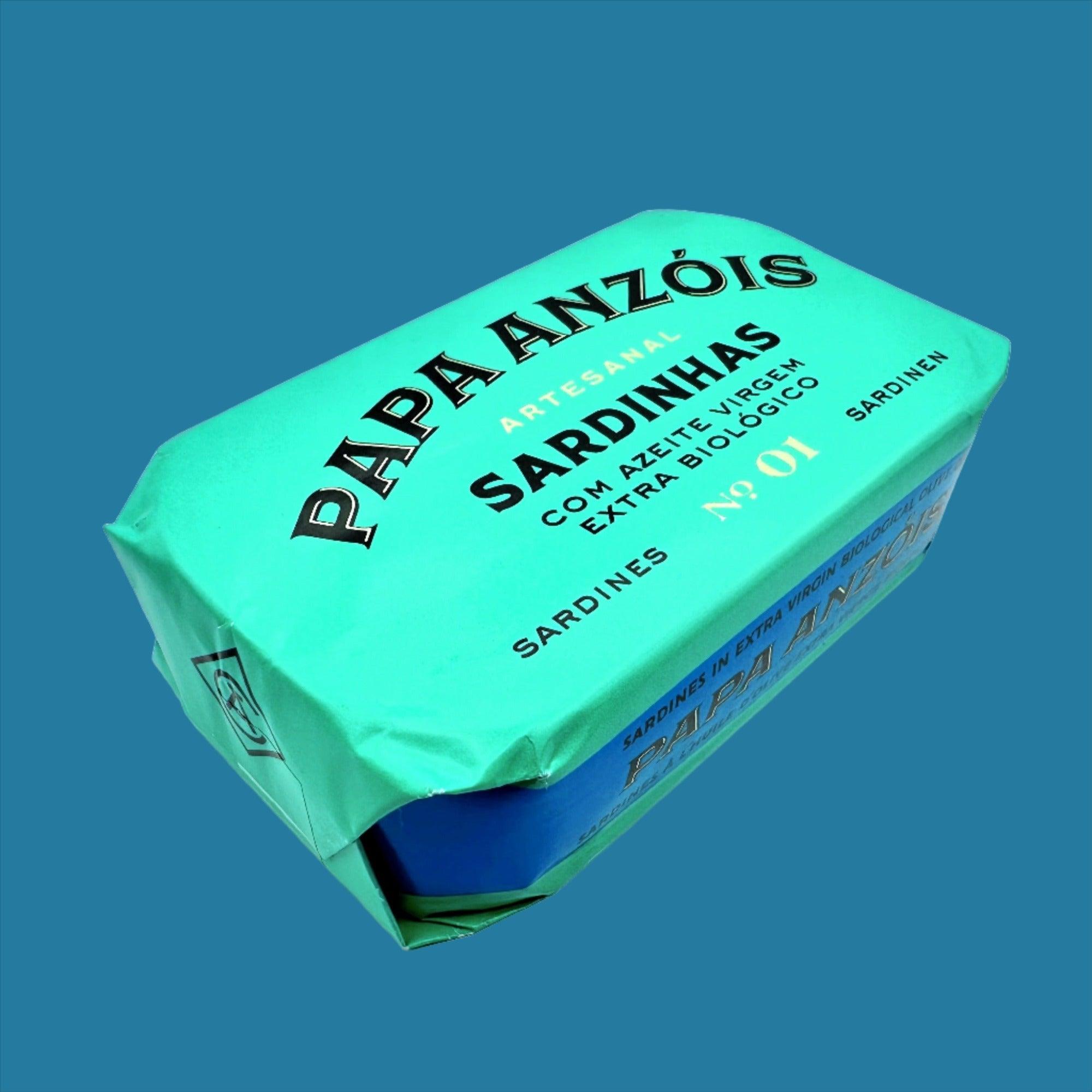 Sardines in organic extra virgin olive oil (BIO) | Papa Anzóis