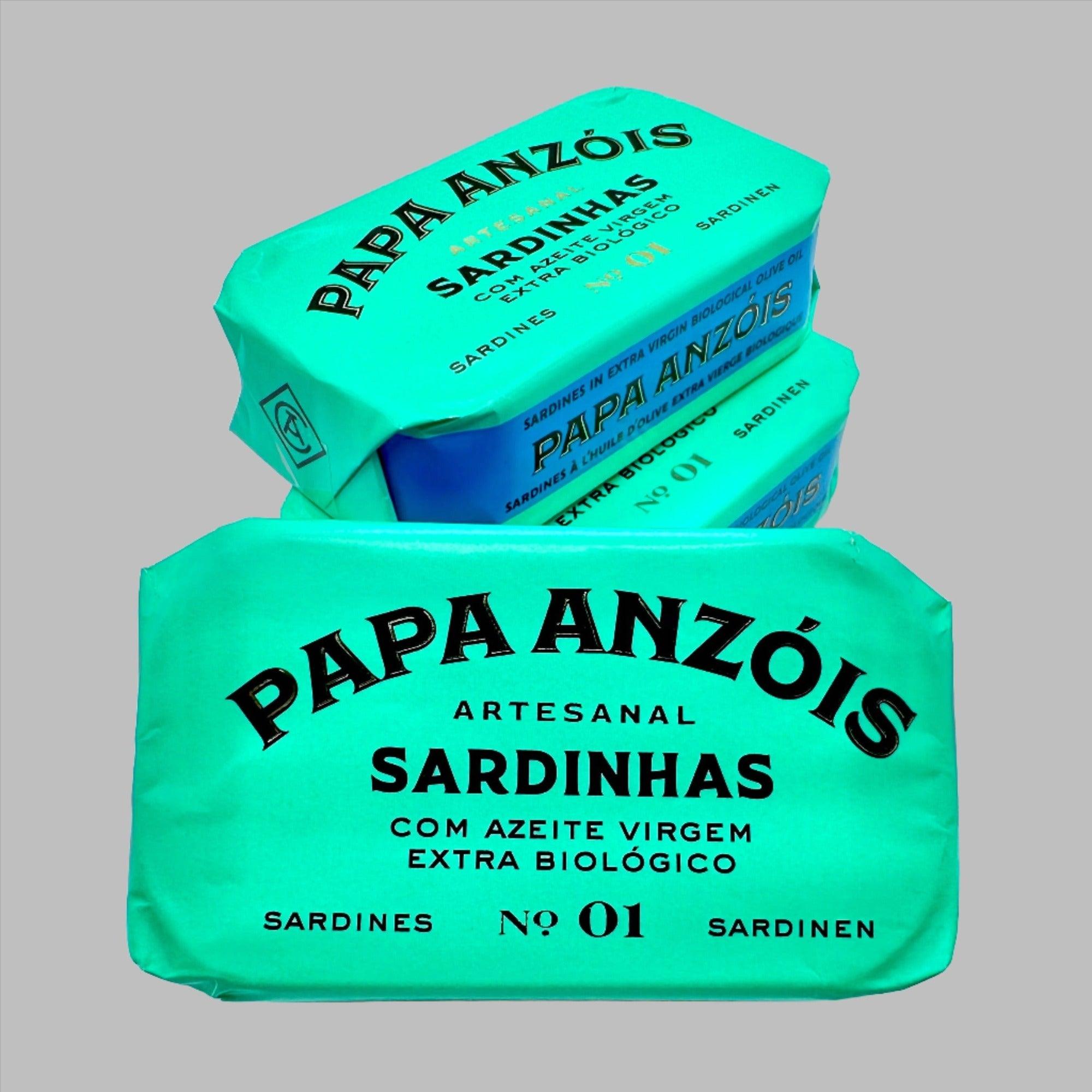 Sardines in organic extra virgin olive oil (BIO) | Papa Anzóis
